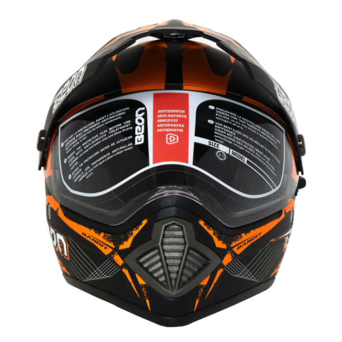 Шлем Beon B-600 Mat Black/orange