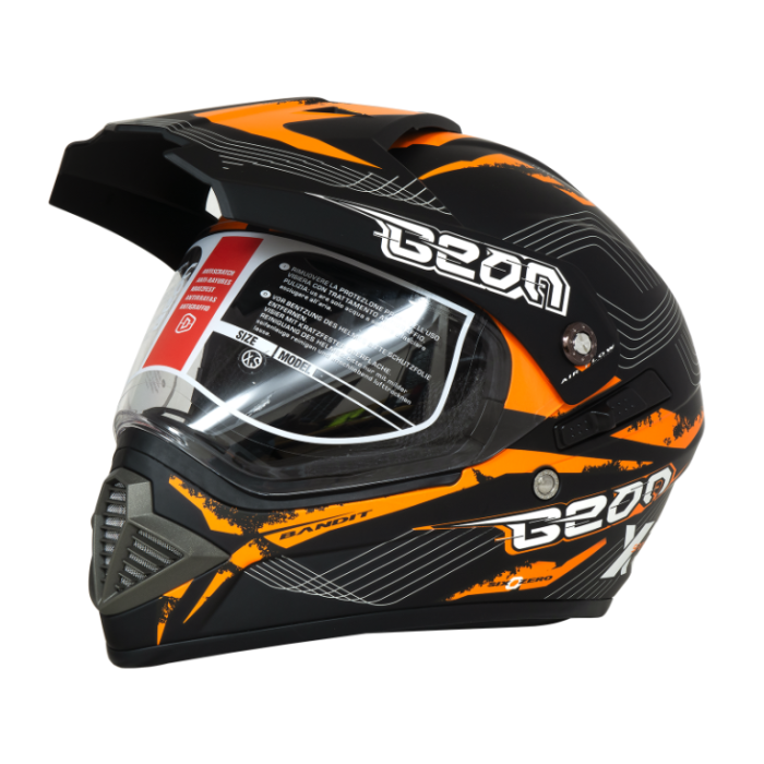 Шлем Beon B-600 Mat Black/orange
