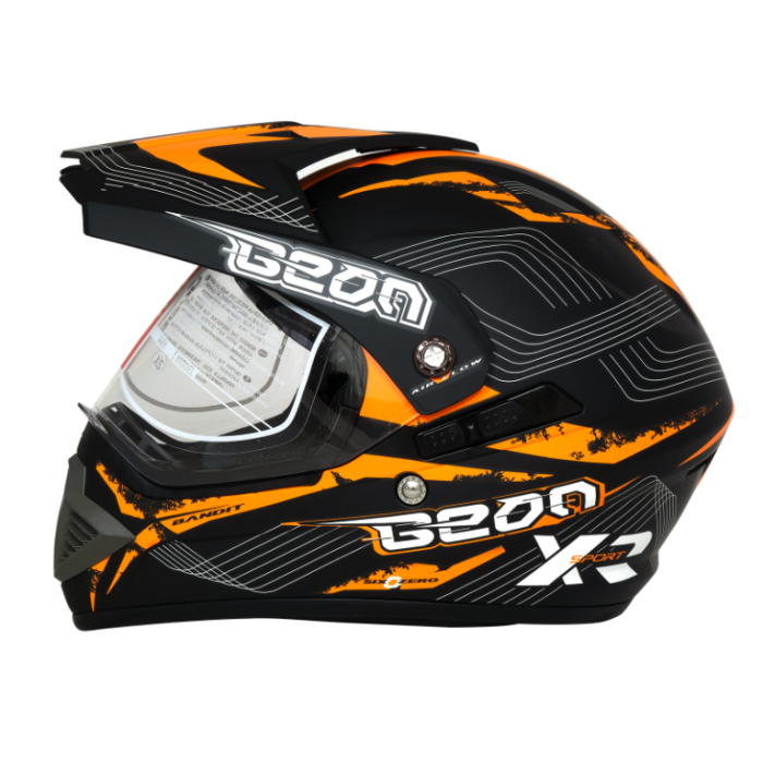Шлем Beon B-600 Mat Black/orange