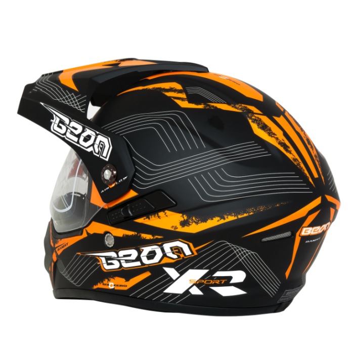 Шлем Beon B-600 Mat Black/orange