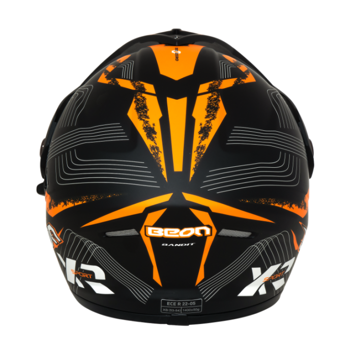 Шлем Beon B-600 Mat Black/orange