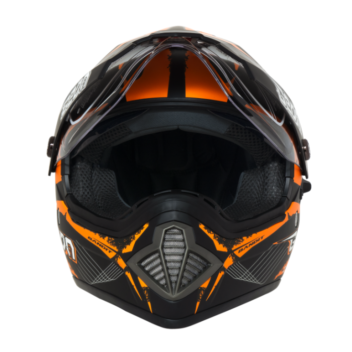 Шлем Beon B-600 Mat Black/orange