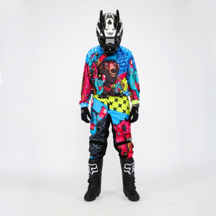 Штаны кроссовые Grom Fatbear Limeblue