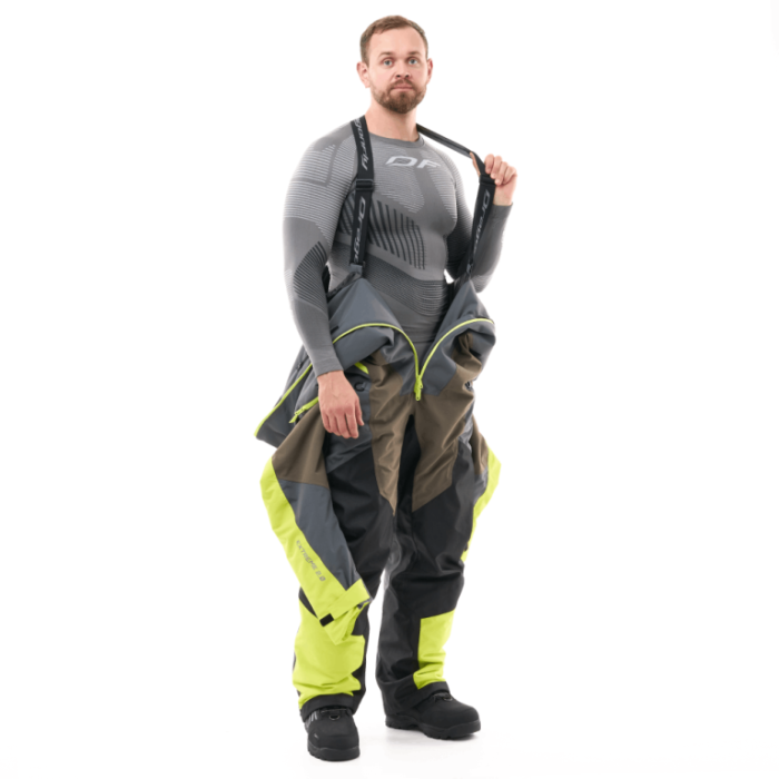 Снегоходный комбинезон Dragonfly Extreme 2.0 Man Grey - Brown - Lime Утепленный (100)