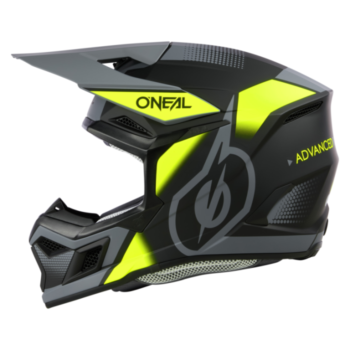 Шлем кроссовый O'NEAL 3Series Neon Vision V.24 серый/желтый