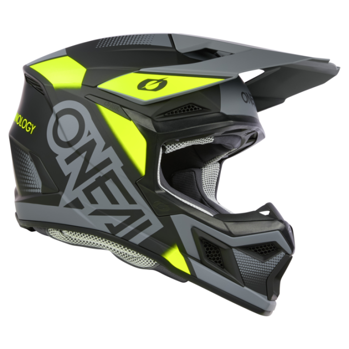 Шлем кроссовый O'NEAL 3Series Neon Vision V.24 серый/желтый