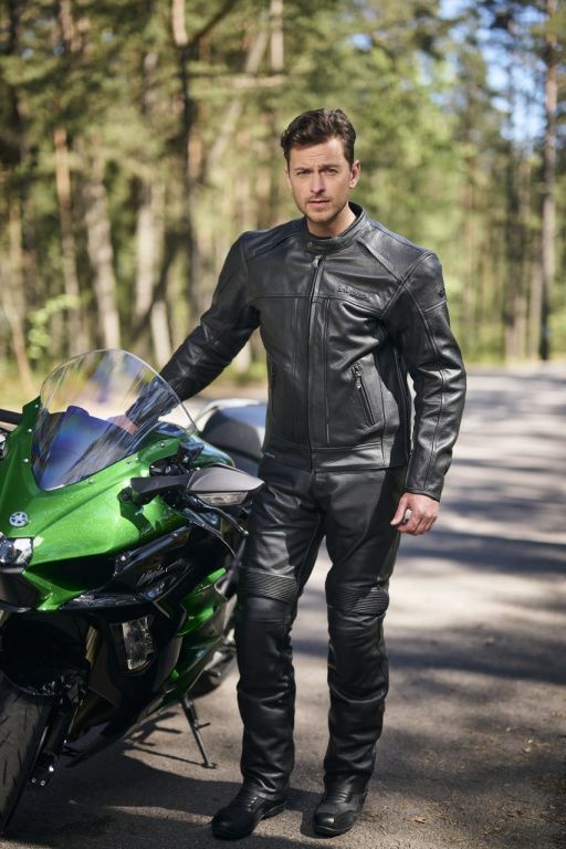 Мотокуртка кожаная Sweep Daytona, black