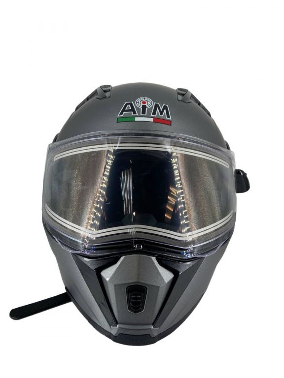 Шлем снегоходный с электрическим подогревом AiM JK906 Grey Mat
