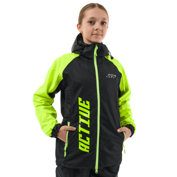 Дождевой детский комплект Dragonfly ACTIVE Teenager Black - Lime (мембрана)