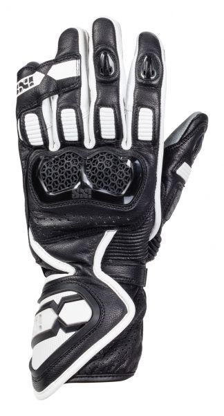 Перчатки кожаные IXS Sport LD RS-200 2.0, Чёрный/Белый