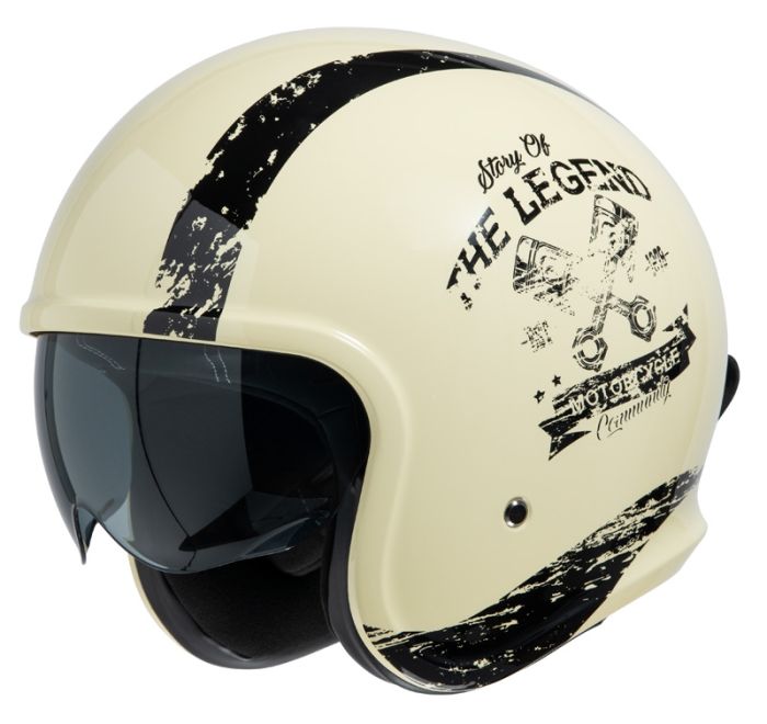 Шлем IXS Jet Helmet IXS880 2.0 Бело-черный матовый