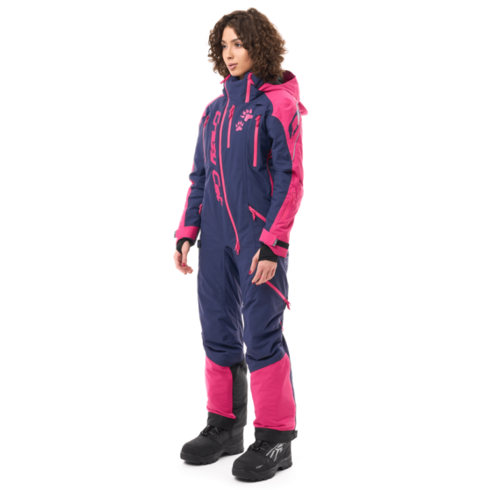 Снегоходный Утепленный комбинезон Dragonfly Extreme Woman Dark Blue - Pink Cat
