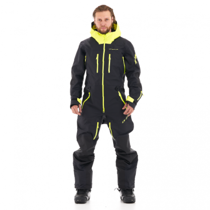 Снегоходный комбинезон Dragonfly SuperLight 3L MAN Dark Black-Yellow Fluo