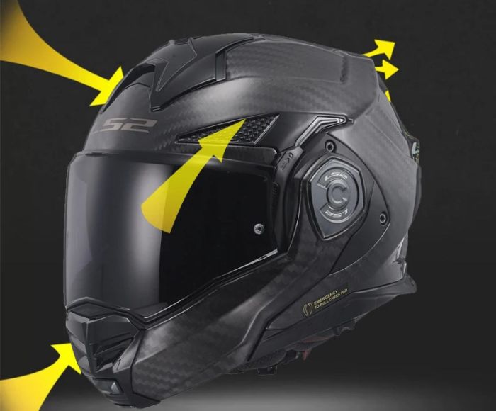 Мотошлем LS2 FF901 ADVANT X CARBON SOLID карбон