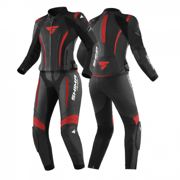 Куртка Кожаная женская Shima Miura 2.0 Black/Red
