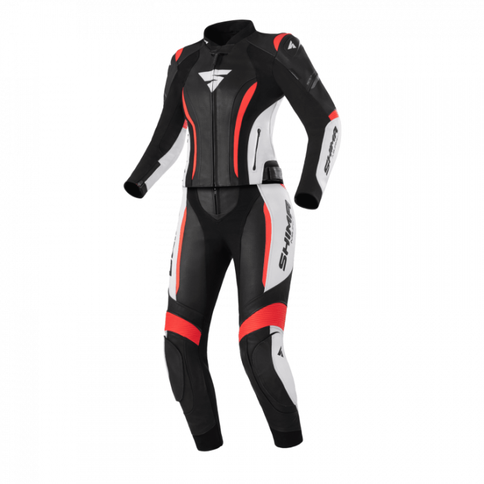 Мотоштаны кожаные женские Shima Miura 2.0 Red/fluo