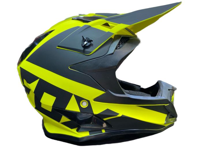 Мотошлем Alpharide T166 Кросс желто-черный матовый