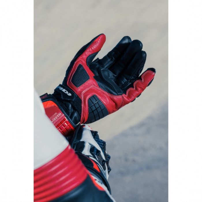 Перчатки кожаные Spidi Carbo Track Evo Red