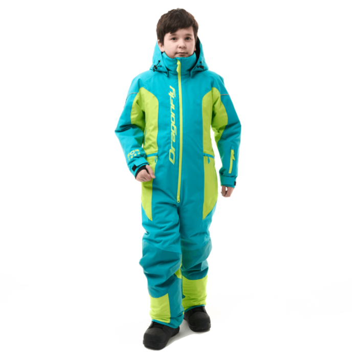 Зимний утепленный комбинезон Dragonfly GRAVITY Teenager Dark Green - Lime
