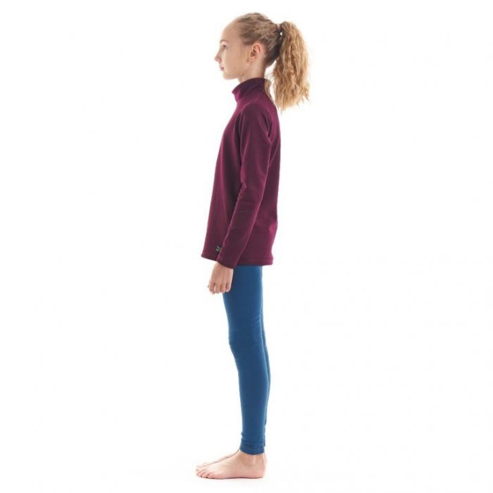 Термобелье зимнее детское Dragonfly высокий ворот For Teen Bordo - Deep Blue