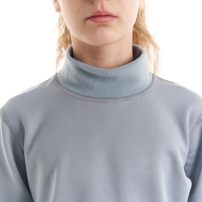 Термобелье зимнее детское Dragonfly высокий ворот For Teen Gray - Black