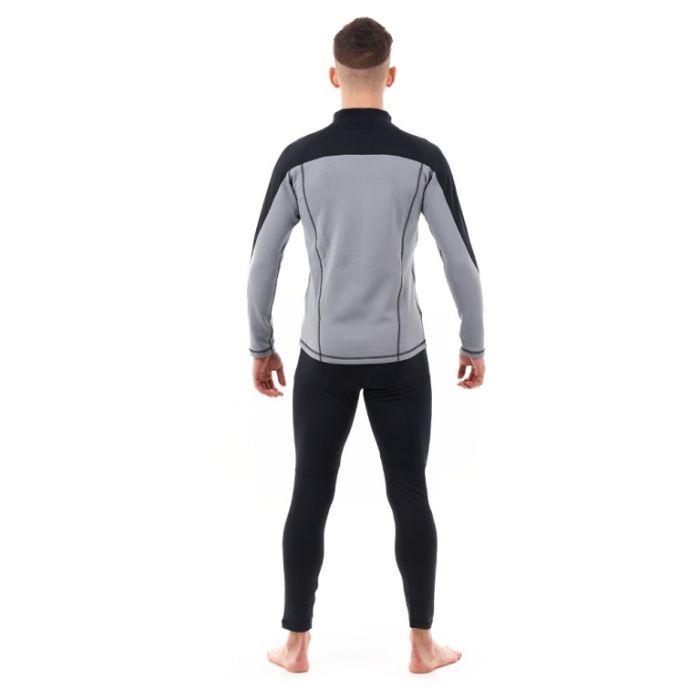 Термобелье зимнее с высоким воротом Dragonfly 2023 Black - Gray
