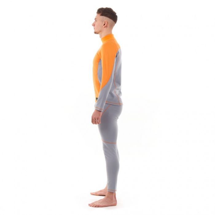 Термобелье зимнее с высоким воротом Dragonfly 2023 Orange - Gray