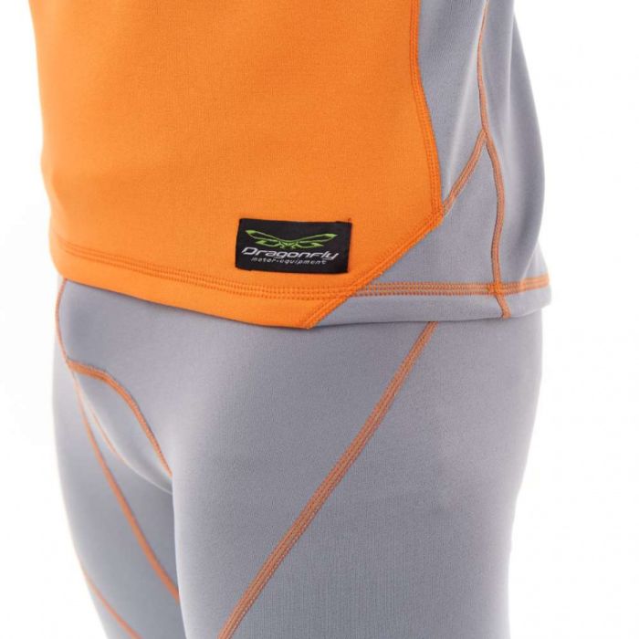 Термобелье зимнее с высоким воротом Dragonfly 2023 Orange - Gray