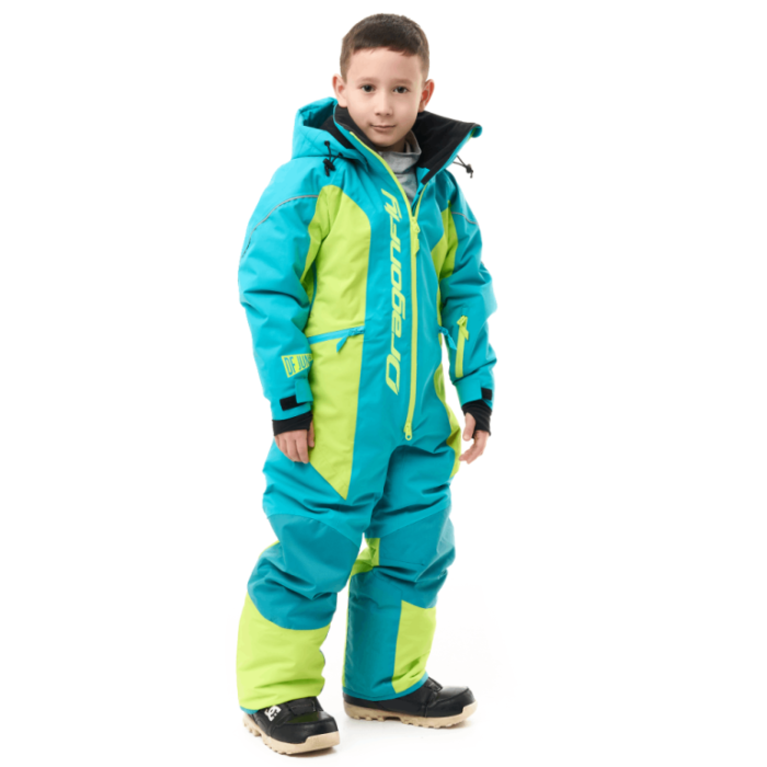 Зимний утепленный комбинезон Dragonfly GRAVITY Junior Dark Green - Lime