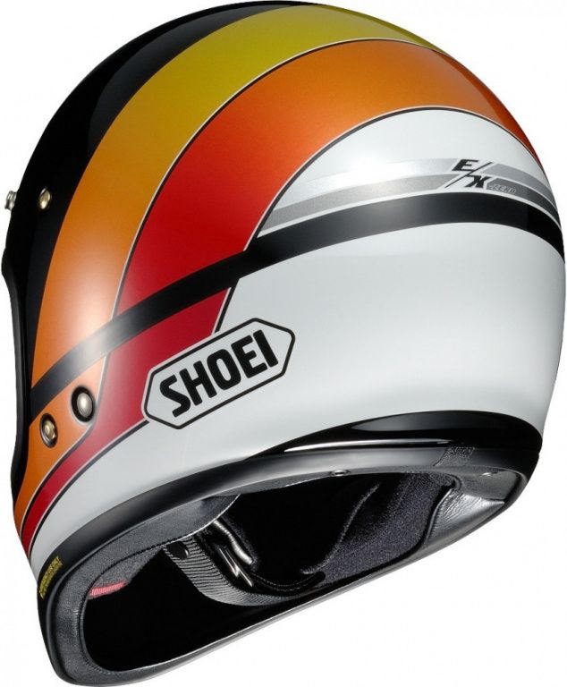 SHOEI Мотошлем EX-ZERO EQUATION, черно-бело-оранжево-красный, TC-10