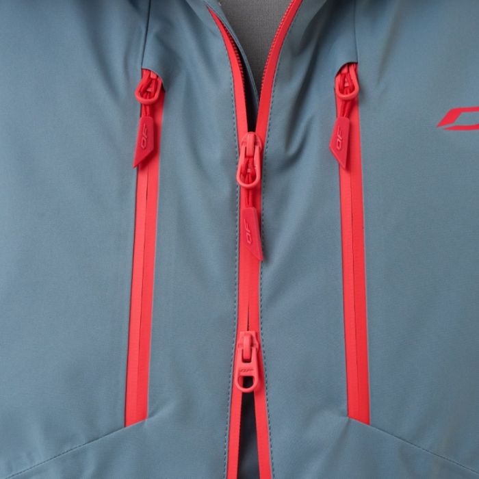 Куртка горнолыжная утепленная Dragonfly Gravity Man Grey - Red