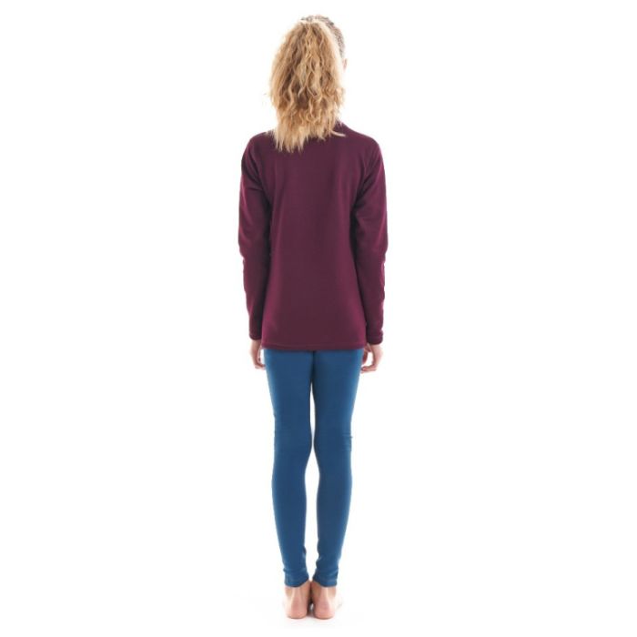 Детское Термобелье зимнее с высоким воротом Dragonfly Bordo - Deep Blue