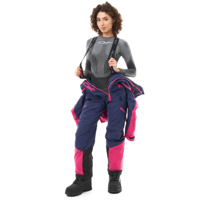 Снегоходный Утепленный комбинезон Dragonfly Extreme Woman Dark Blue - Pink Cat