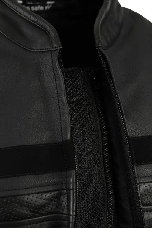 Мотокуртка кожаная Starks SN №1 (SKIN number 1) черная