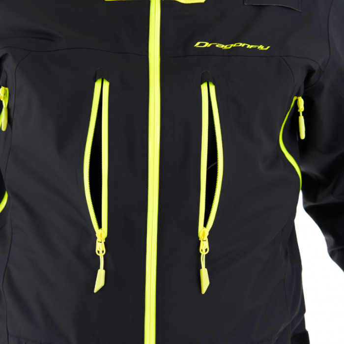 Снегоходный комбинезон Dragonfly SuperLight 3L MAN Dark Black-Yellow Fluo