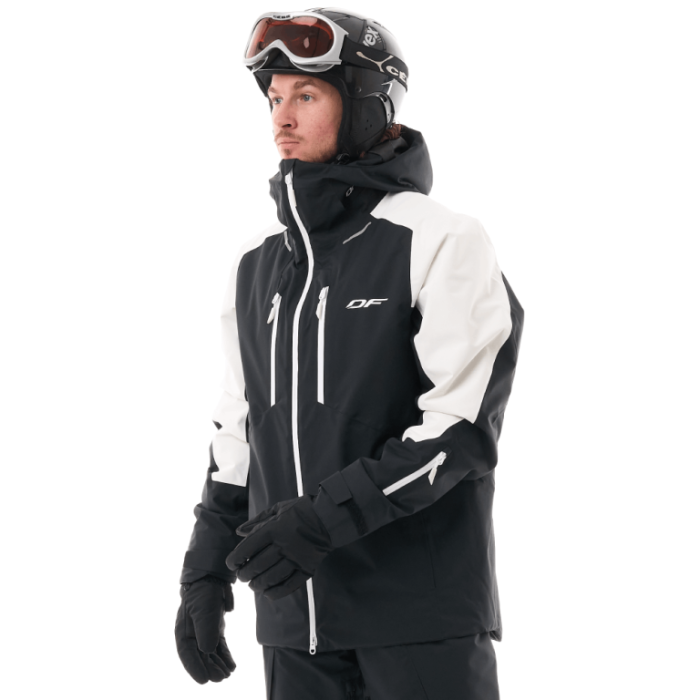 Куртка горнолыжная утепленная Dragonfly Gravity Man White Snow - Black