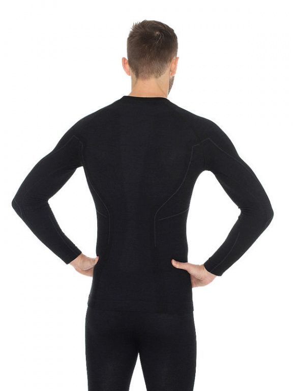Термобелье (футболка, дл.рукав) Brubeck Active Wool, черный