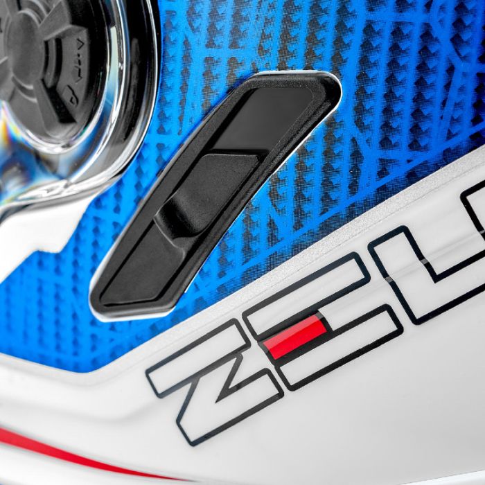 Шлем интеграл Zeus ZS-813A сине-белый